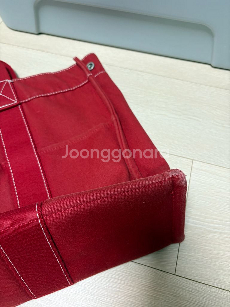 에르메스 후루토 정품 레드 토트백 MM 리본빛 모네--3