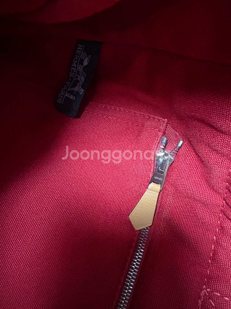 에르메스 후루토 정품 레드 토트백 MM 리본빛 모네--4