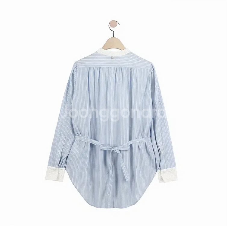 써스데이아일랜드 블라우스 지그재그 봄코디 빈티지셔츠--2