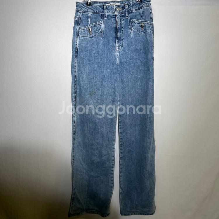 25인치)게스 여성 와이드 스판 청바지 데님--1