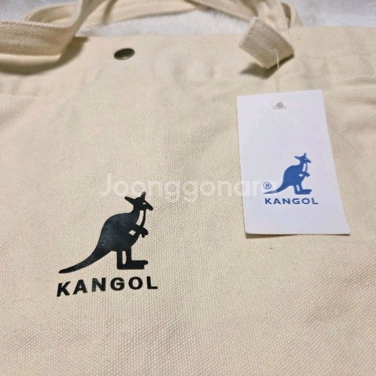 캉골가방 캉골에코백 캉골 대용량 캔버스 숄더백 아이보리--5