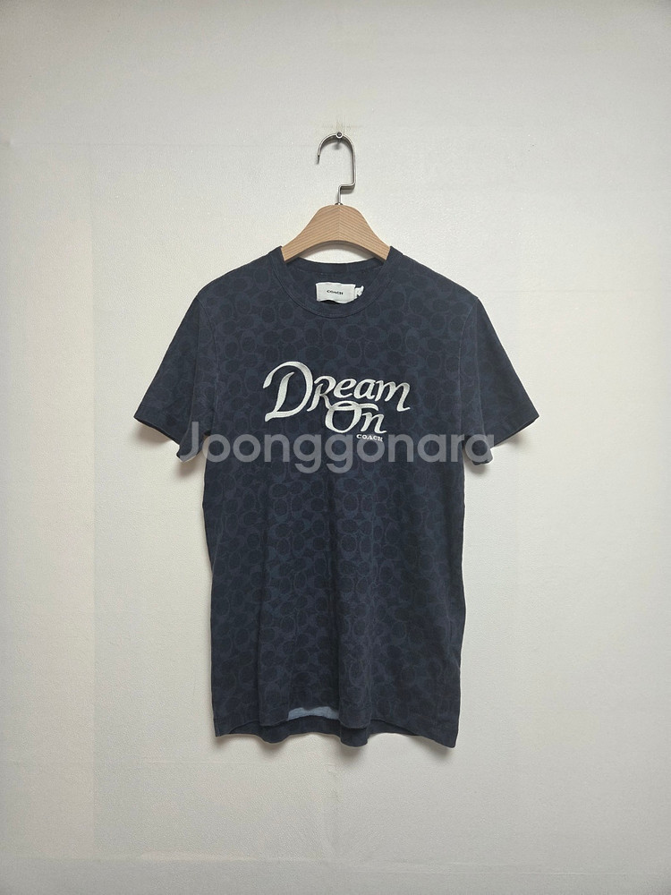 코치 여성 드림온 면 반팔 티셔츠 네이비(XS)--0