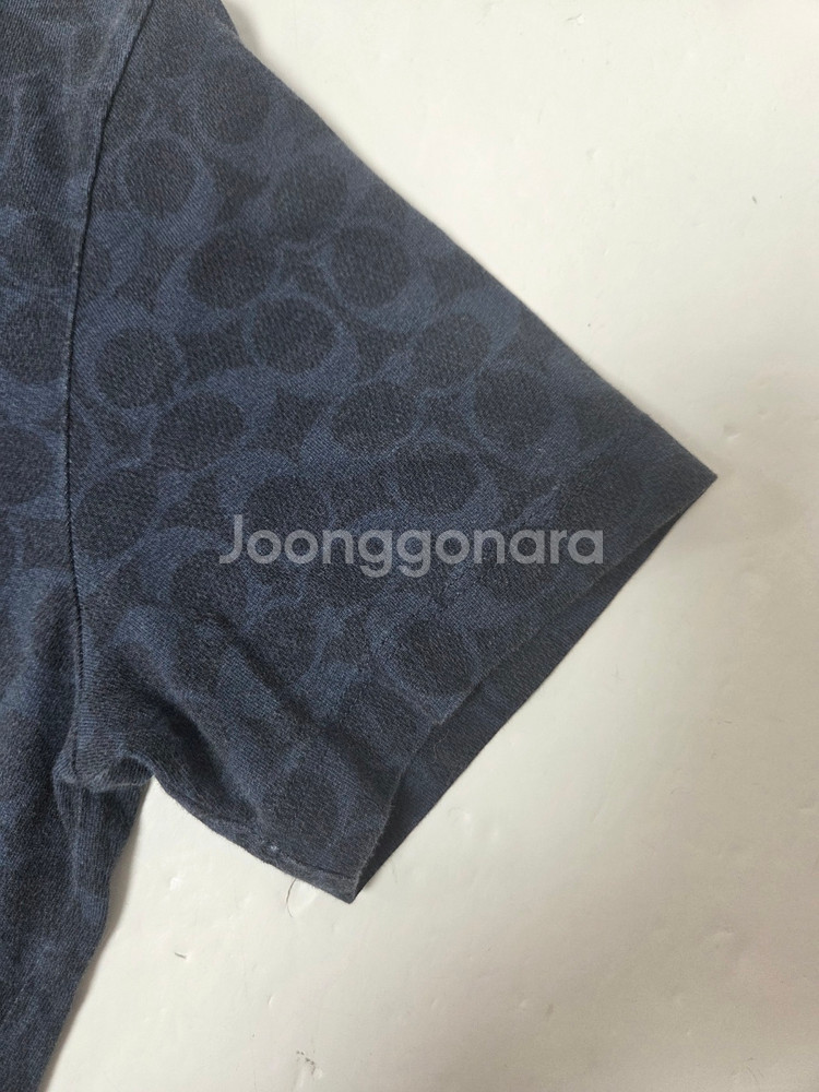 코치 여성 드림온 면 반팔 티셔츠 네이비(XS)--4