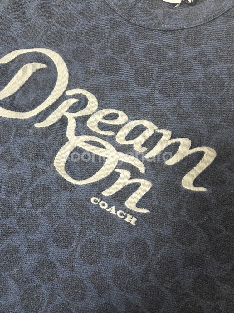 코치 여성 드림온 면 반팔 티셔츠 네이비(XS)--7