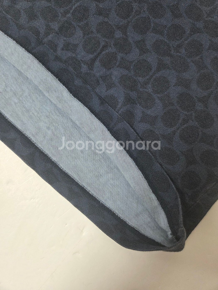 코치 여성 드림온 면 반팔 티셔츠 네이비(XS)--5