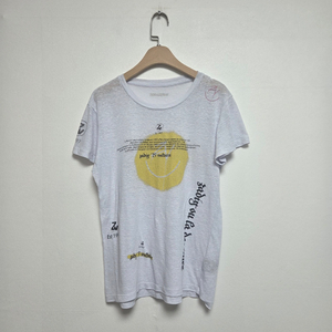 쟈딕앤볼테르 여성 스마일리 반팔티 화이트(M)