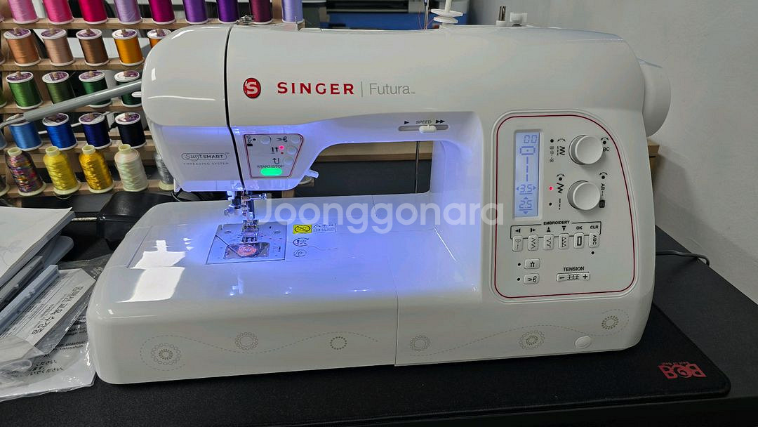 자수미싱 재봉틀 싱거푸트라 XL580 프로그램포함--1