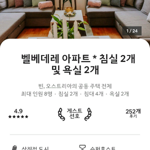 오스트리아 비엔나 에어비앤비 양도합니다