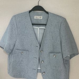 틸아이다이 반팔 트위드자켓