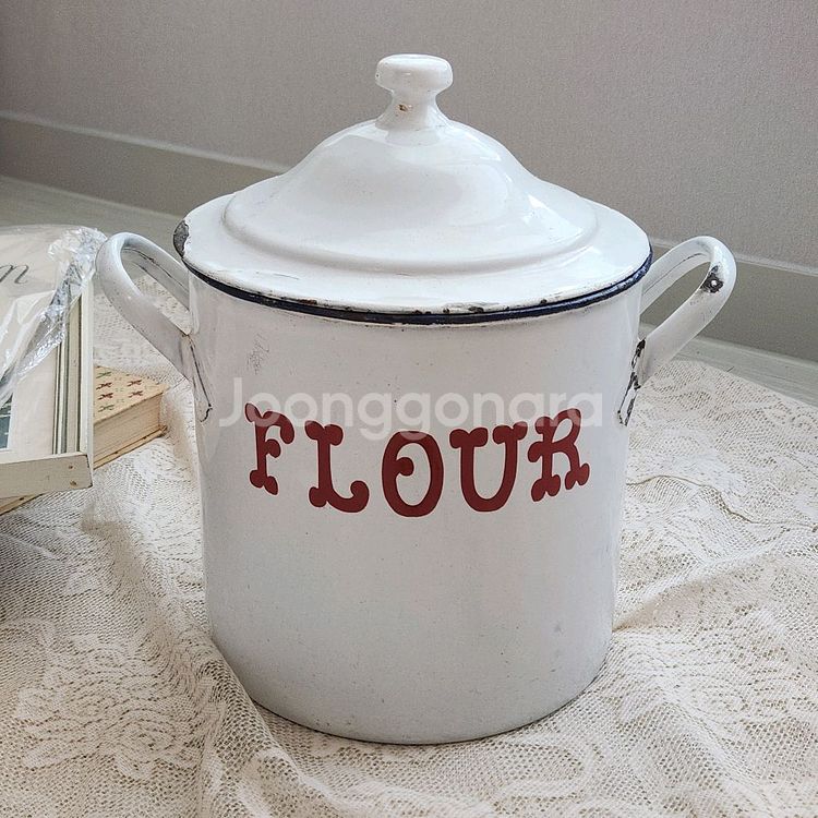 빈티지법랑 빈티지빈 flour bin 스토리지박스--0