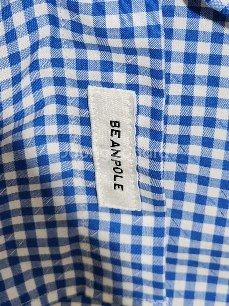 (95) 빈폴 반팔남방 체크 반팔셔츠 로고 캐주얼--4