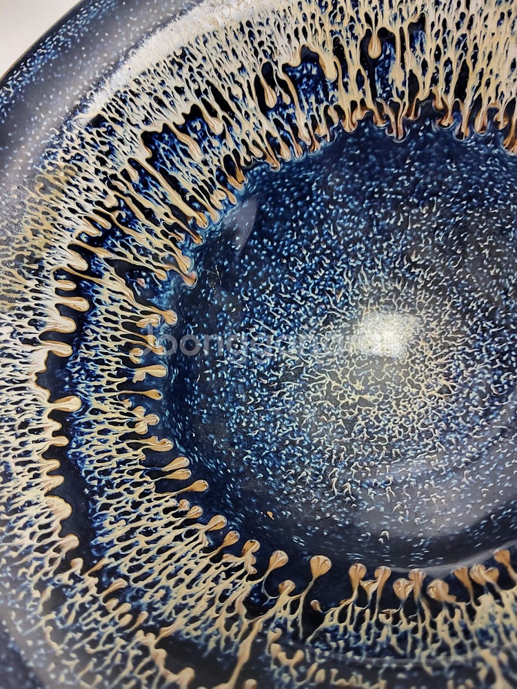대형 송대 철화 다완 지름22cm무게868g--1
