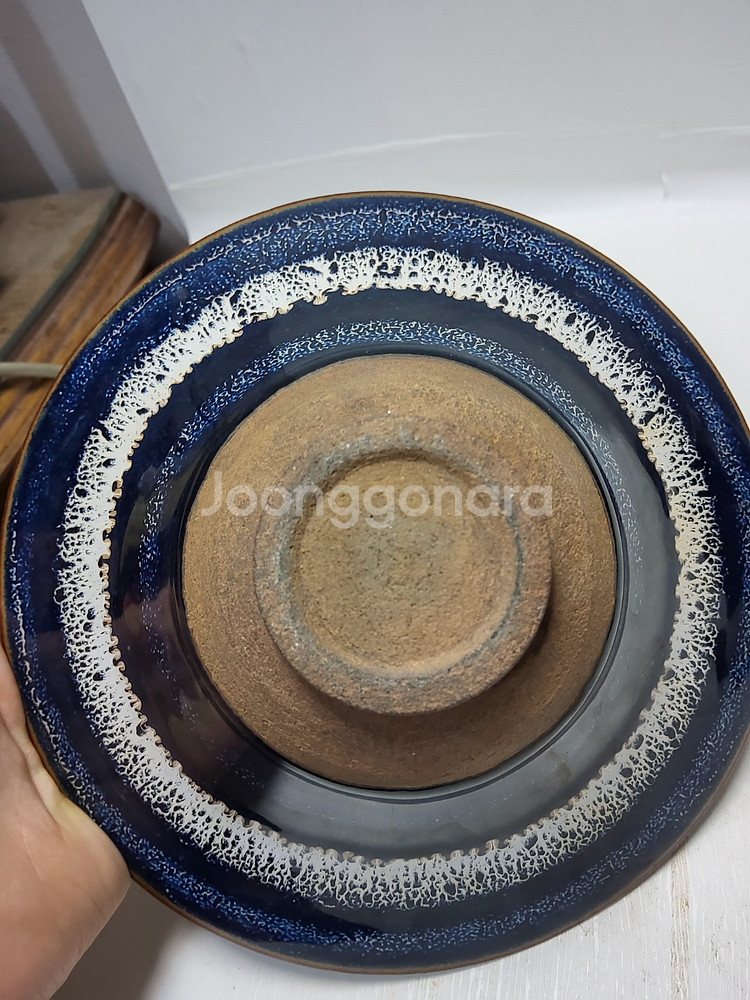 대형 송대 철화 다완 지름22cm무게868g--3