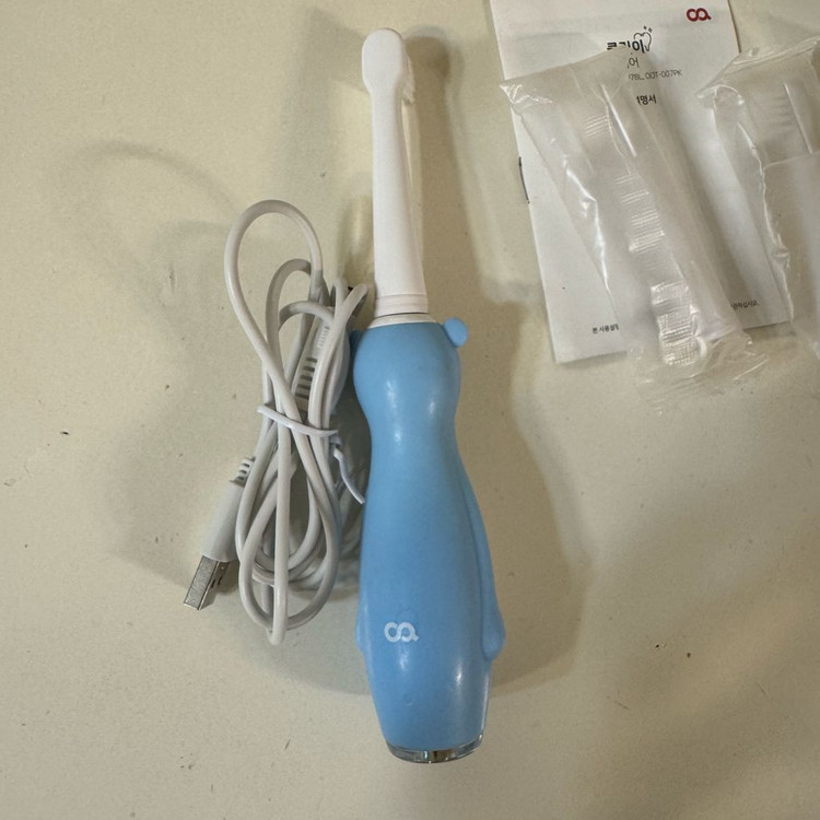 오아 클린이베어 유아 어린이 전동칫솔 + 칫솔모 3개--2