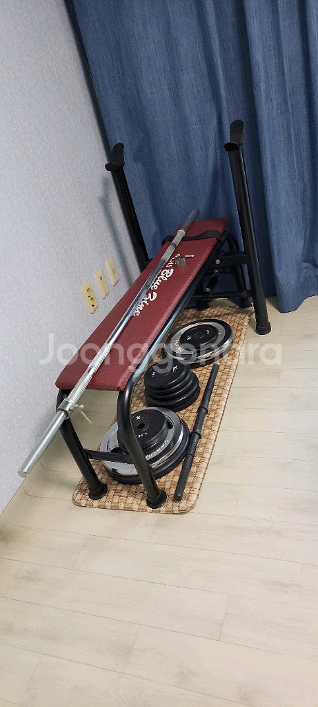 벤치프레스+원판+봉--0