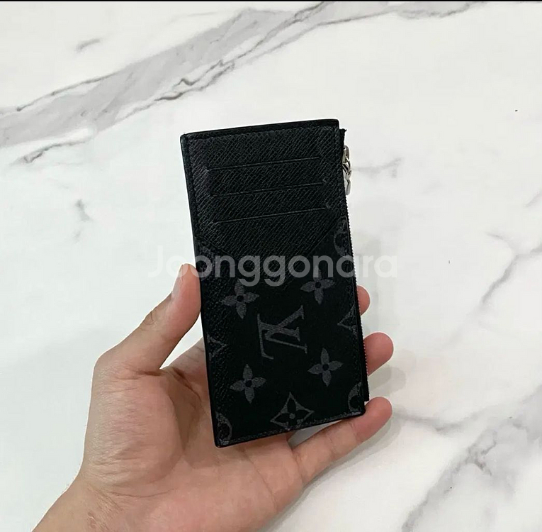 거의새것 루이비통 캔버스 코인 지퍼 카드지갑--4