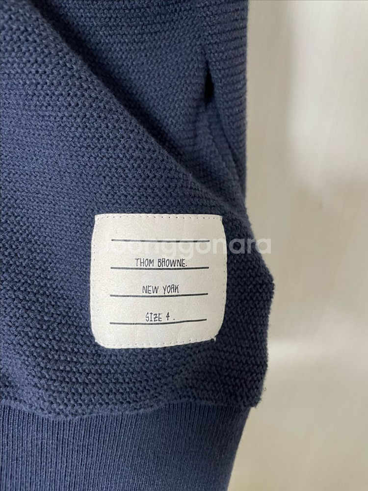 [4] 톰브라운 네이비 사선완장 라셀 가디건--3