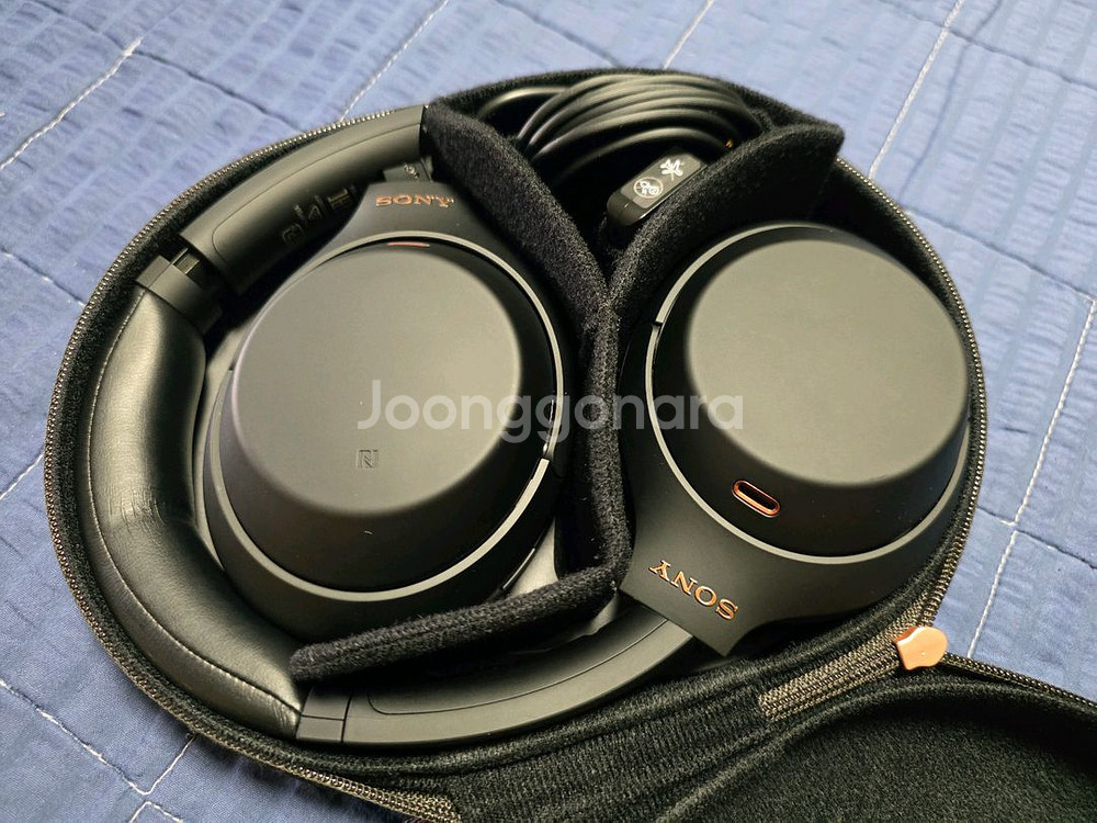 소니 wh-1000xm4 블루투스 헤드폰 블랙박스풀셋--1