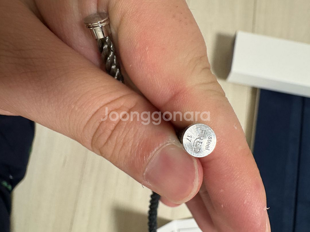프레드 포스텐 팔찌(라지)화이트골드 17호사이즈--3