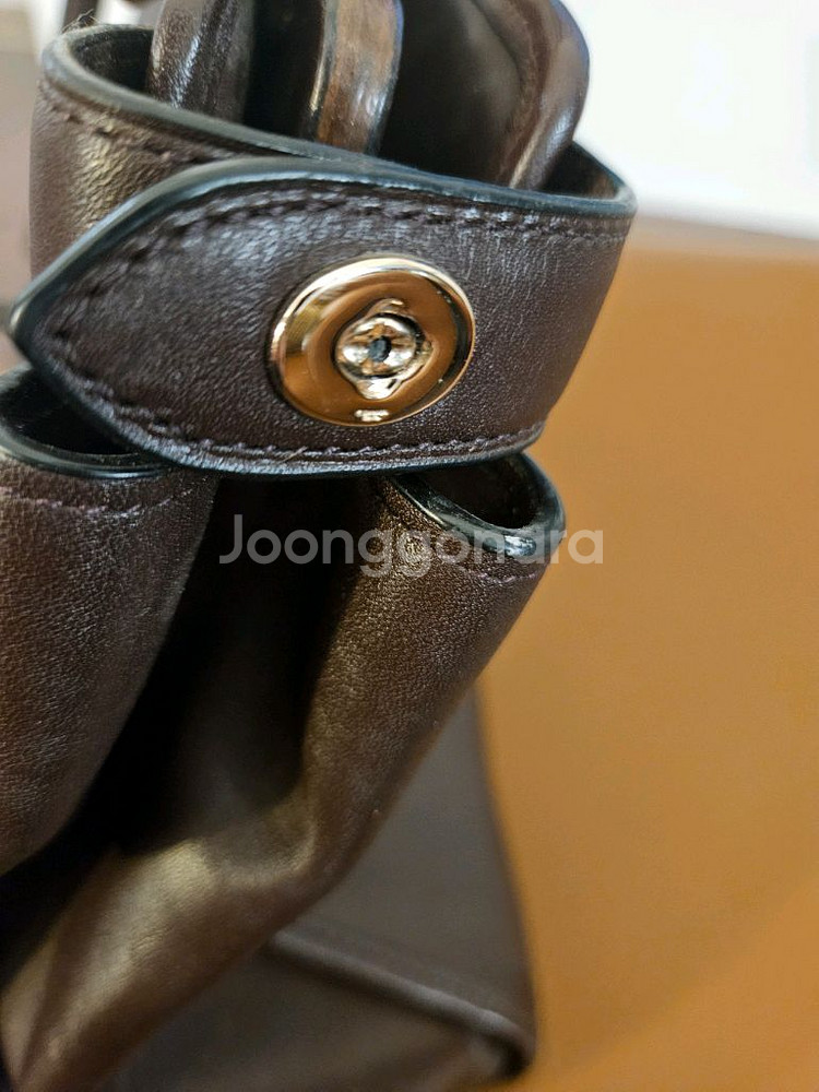 코치 가죽 토트백--1