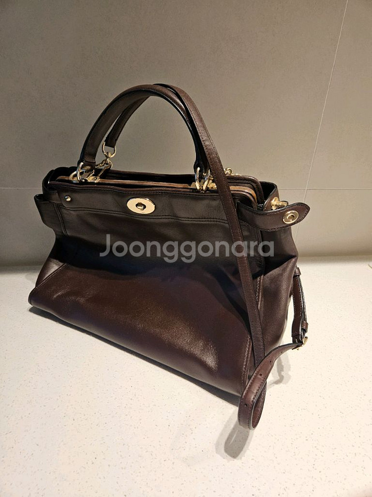 코치 가죽 토트백--0