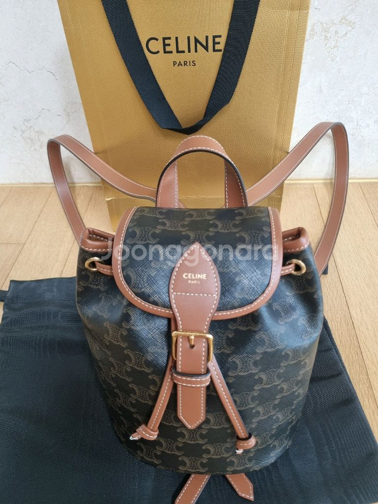 셀린느 미니 폴코 백팩--4