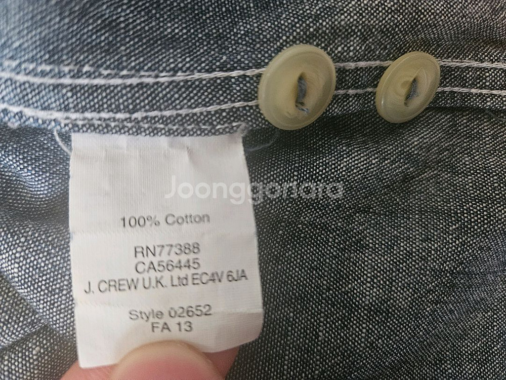 J.Crew 제이크루 샴브레이 슬림핏 100% 면셔츠--4