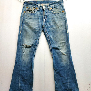 트루릴리전 남성청바지32-34/찢청 빈티지워싱