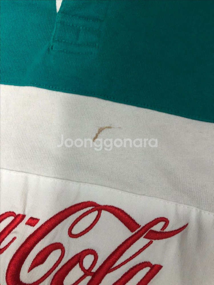 타미힐피거 코카콜라 한정판 럭비티 자수 긴팔티 M--6
