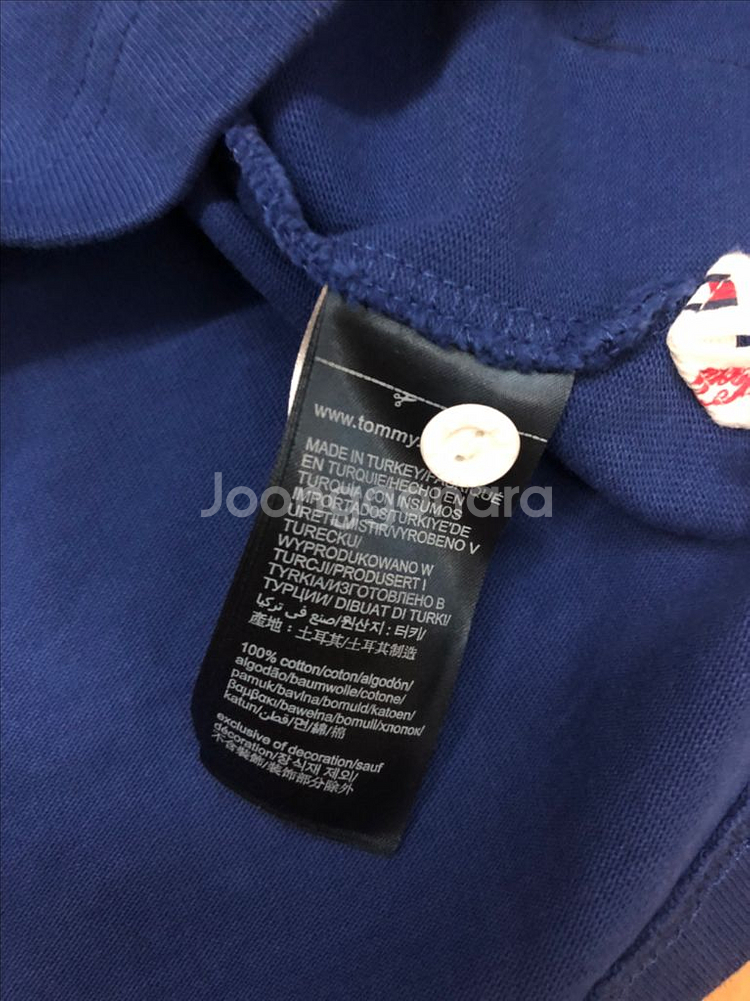 타미힐피거 코카콜라 한정판 럭비티 자수 긴팔티 M--9