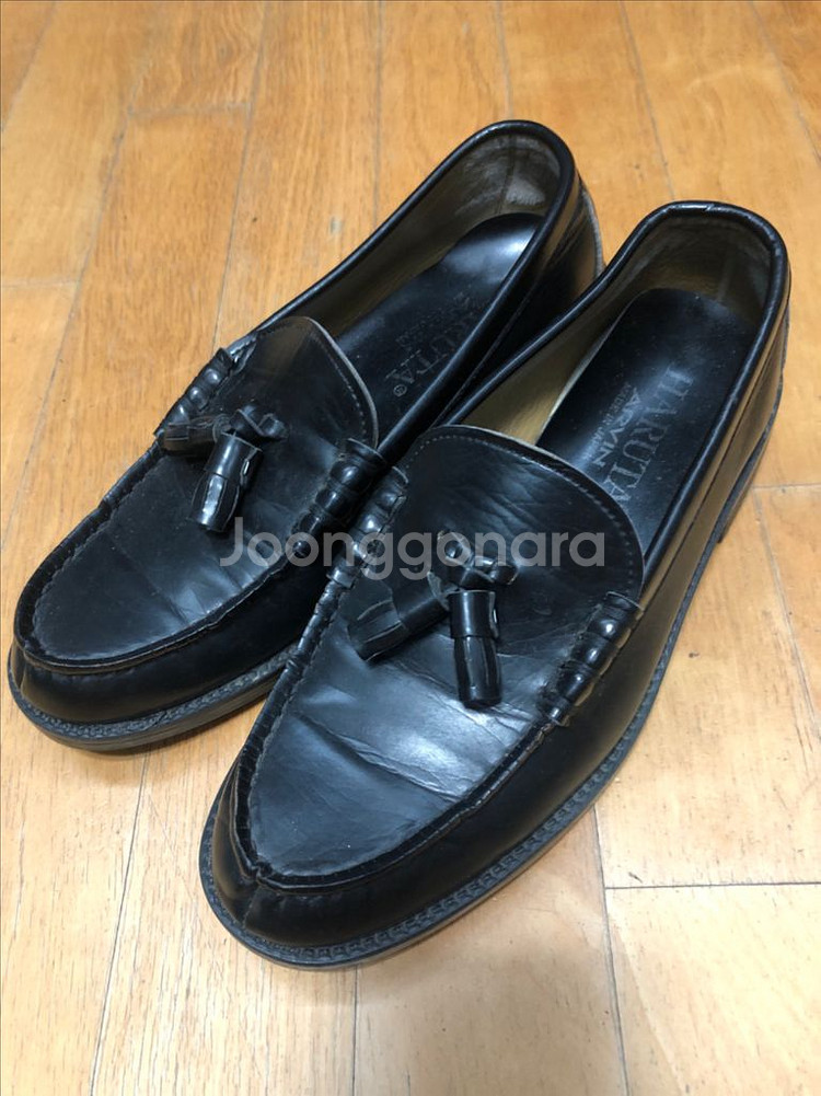 하루타 HARUTA 블랙 태슬 로퍼 260--0