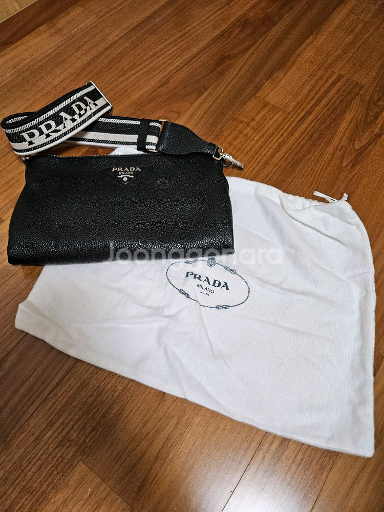 프라다 라프리마 레더 숄더백 블랙 (1BH050-2DK--1