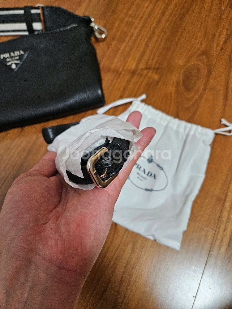 프라다 라프리마 레더 숄더백 블랙 (1BH050-2DK--6