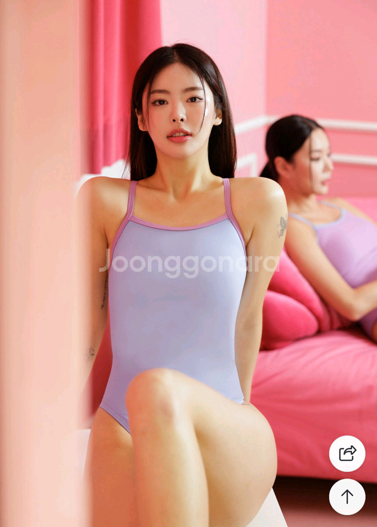 센티 팔레트파스텔 더블크로스 세미컷 M 수영복--1