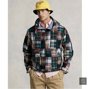 폴로 패치워크 마드라스 풀오버 자켓 M사이즈