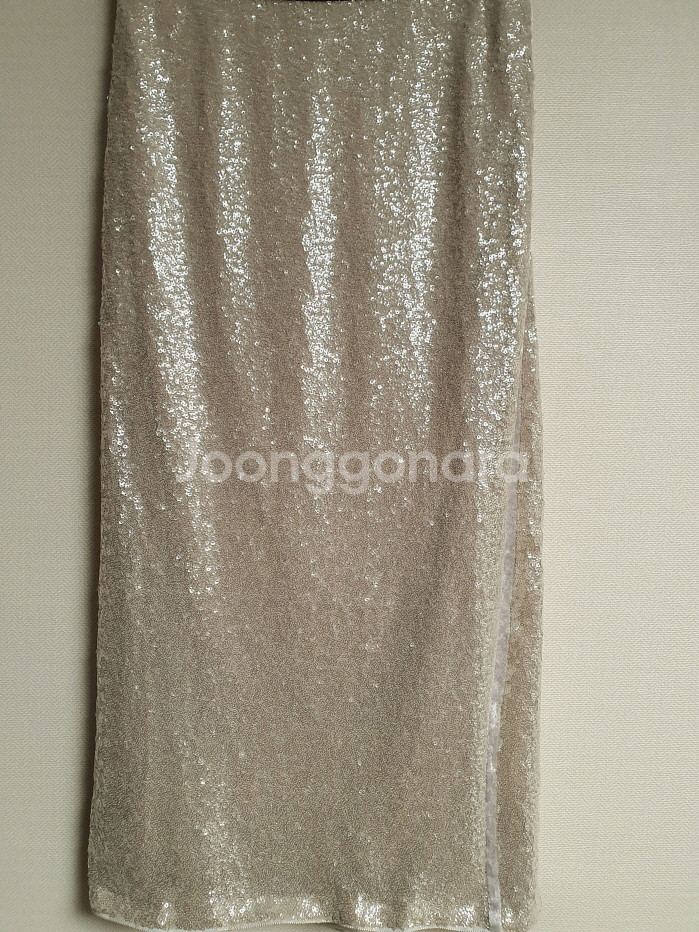 오브제 OBZEE 시퀸 스커트 44 사이즈 정품 사--5