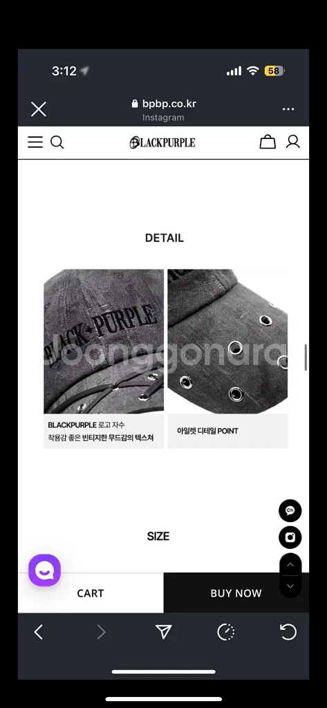 블랙퍼플 볼캡--3