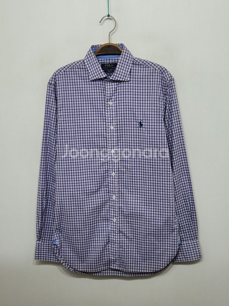 (S) 랄프로렌 폴로 셔츠 체크 남방 로고 캐주얼--0