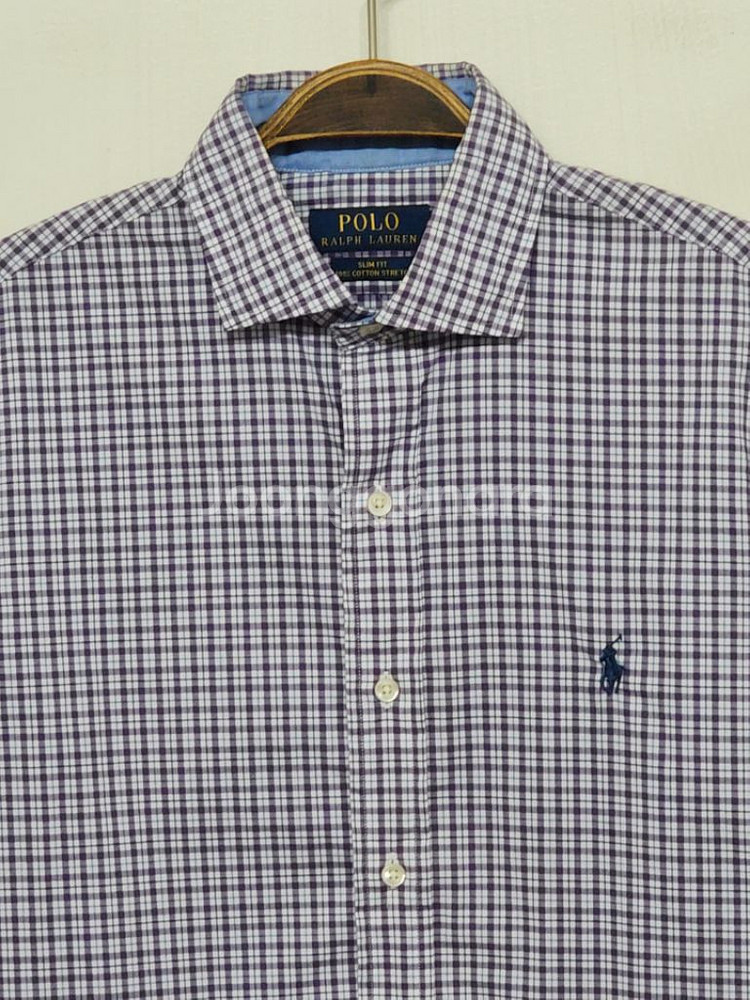 (S) 랄프로렌 폴로 셔츠 체크 남방 로고 캐주얼--1