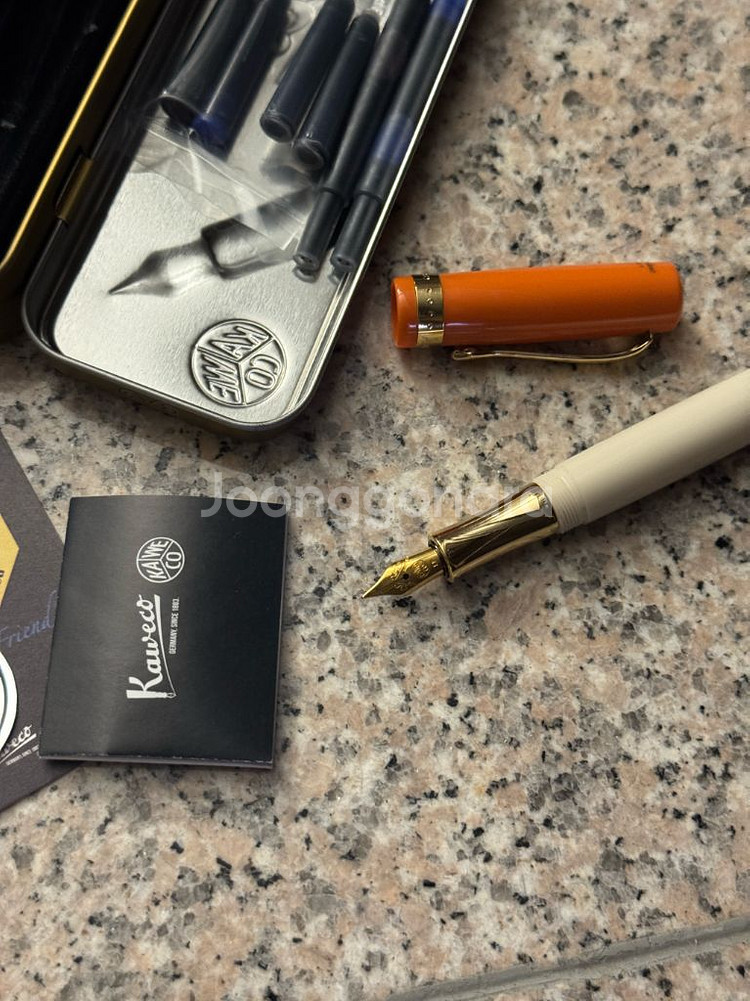 카웨코스튜던트 오렌지(틴케이스,카트리지,리필잉크2개)--1