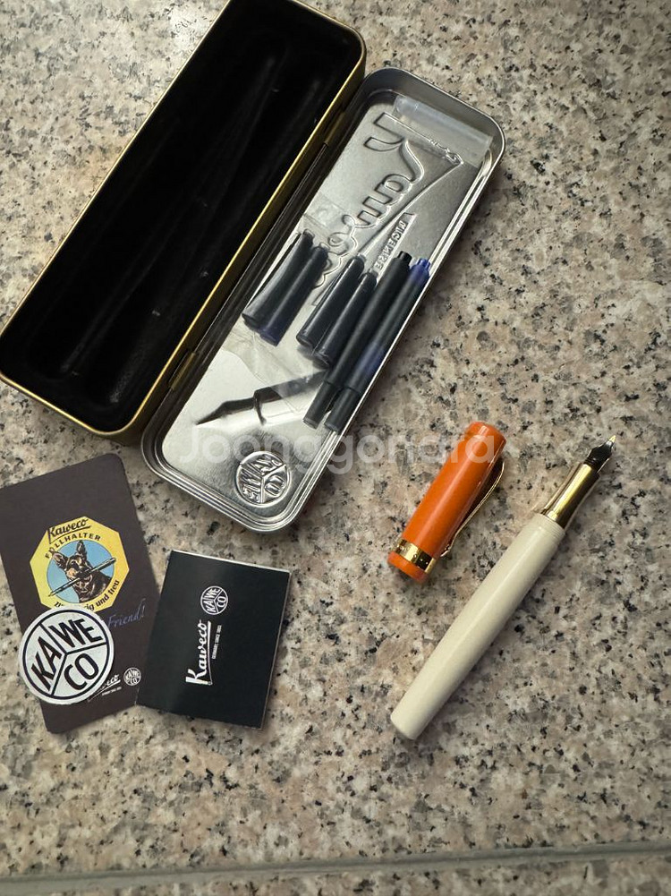 카웨코스튜던트 오렌지(틴케이스,카트리지,리필잉크2개)--0