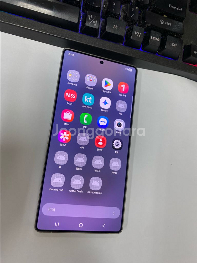 KT 갤럭시S25울트라 실버블루 A급 512G 무잔상--2