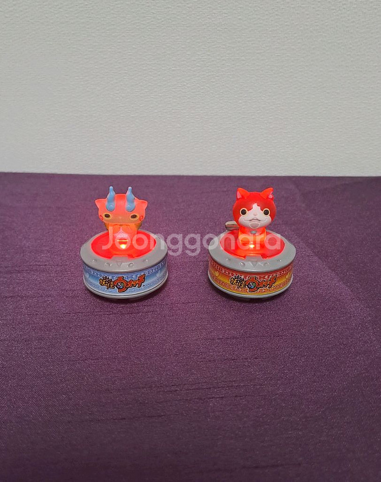 요괴워치 LED 키링 지바냥 백멍이 세트--4