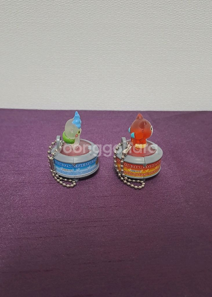 요괴워치 LED 키링 지바냥 백멍이 세트--3