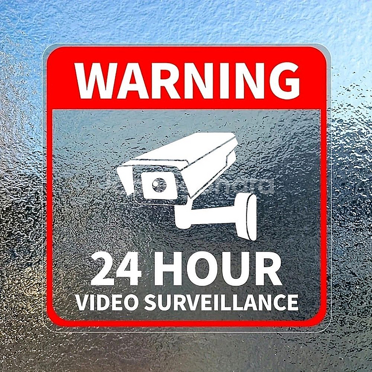 CCTV 알림 공지 데칼 디자인 스티커--3
