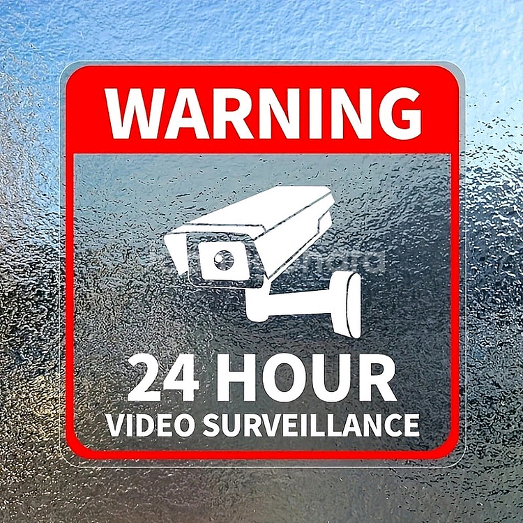 CCTV 알림 공지 데칼 디자인 스티커--5
