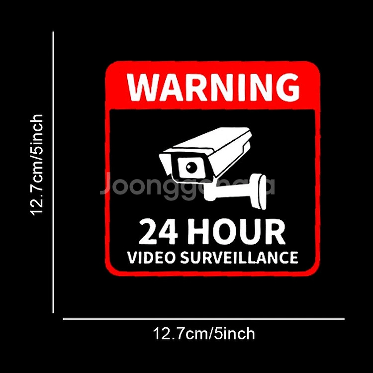 CCTV 알림 공지 데칼 디자인 스티커--1
