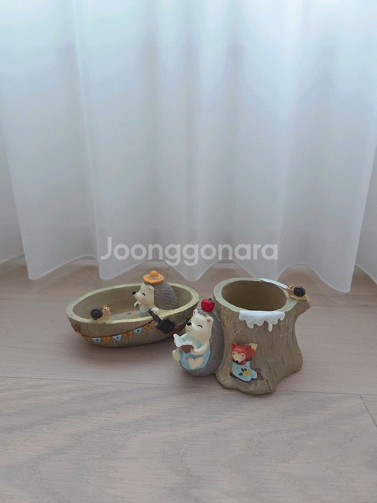고슴도치 미니화분 세트 장식품 피규어 화분 식물 다육--1