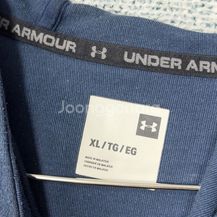 언더아머 네이비 로고 후드 집업 XL/TG/EG--2
