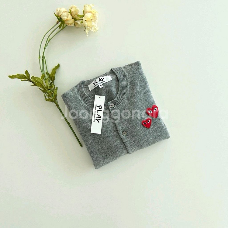 꼼데가르송 더블레드와펜 라운드 가디건--6